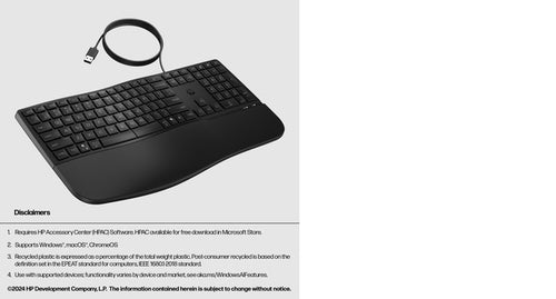 HP 485 Comfort Wired Keyboard HP 485 Comfort Wired Keyboard